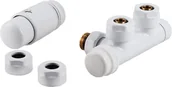 Akcesoria grzewcze - Perfexim Zintegrowany zestaw termostatyczny PHA-036 kątowy biały, rozstaw 50mm PN10 + złączki na CU 15 i pexa 16x2 20-036-0000-001 - miniaturka - grafika 1