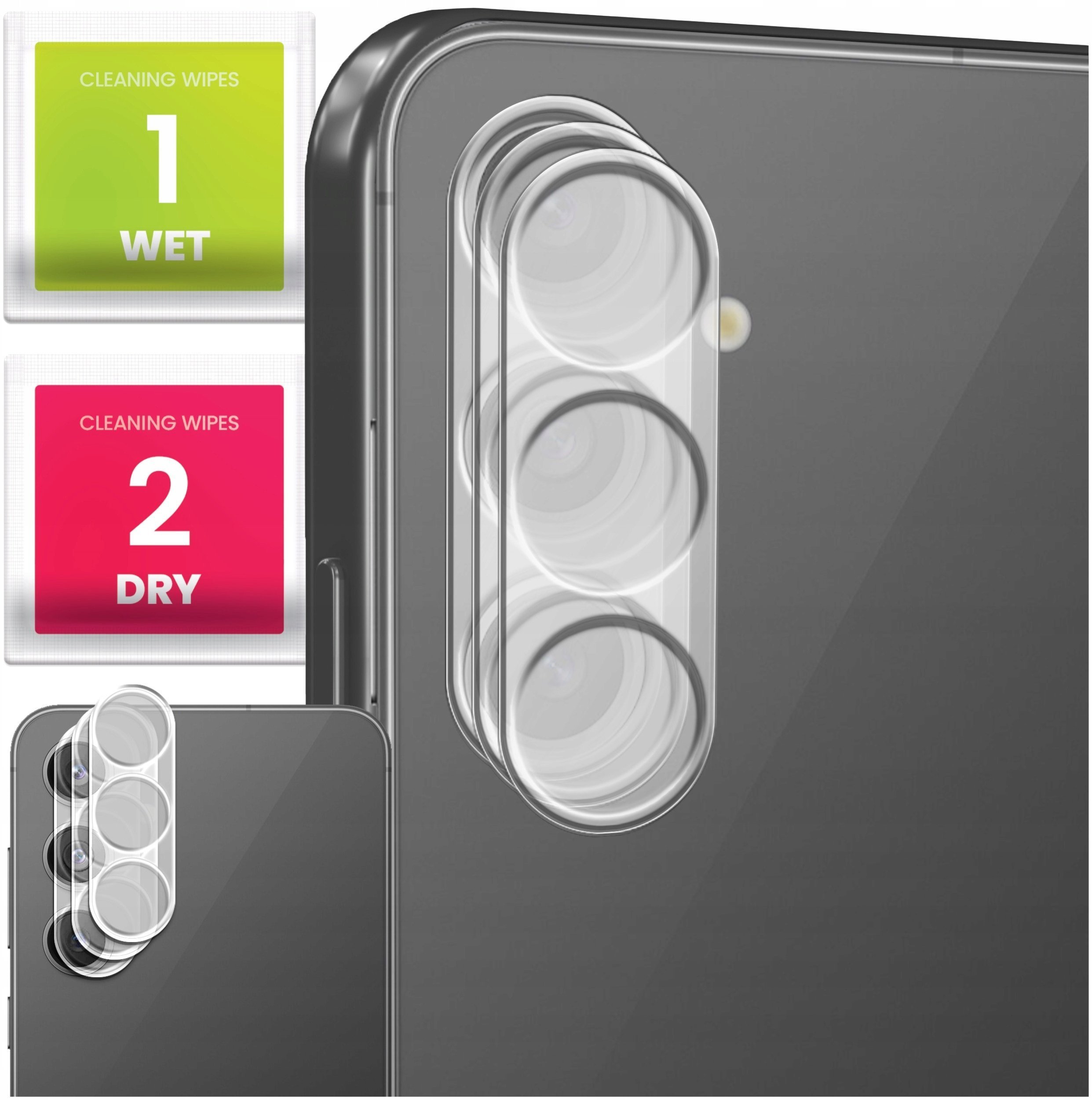 3-PAK Szkło Na Aparat Do Samsung Galaxy S24 FE Hartowane, Na Obiektyw, 9H