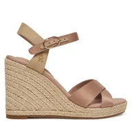Espadryle damskie - Espadryle Tommy Hilfiger Satin High Wedge Espadrille FW0FW08602 Różowy - miniaturka - grafika 1