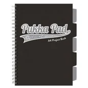 Zeszyty szkolne - Kołozeszyt Pukka Pad A4 Project Book Black & Grey kratka - miniaturka - grafika 1