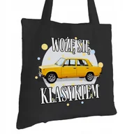 Torby i wózki na zakupy - Torba Bawełniana dla Kierowcy Czarna Na Prezent ekologiczna Trwały Nadruk - miniaturka - grafika 1