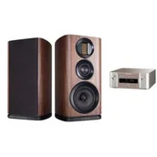 Zestawy stereo - MARANTZ MELODY X MCR612 S + WHARFEDALE EVO 4.2 orzech - miniaturka - grafika 1