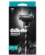 Maszynki do golenia i wkłady - Gillette Mach3 Charcoal - Maszynka + 2 wkłady - miniaturka - grafika 1