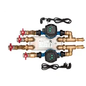 Akcesoria kominkowe - Kratki.pl zestaw mosiężny Wymiennikowo-pompowy 40 uszczelniony ZPW2K40/U - miniaturka - grafika 1