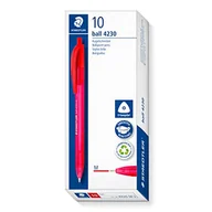 Długopisy - STAEDTLER 4230 M-2 wysuwany długopis tęczowy - czerwony (pudełko 10 szt.) - miniaturka - grafika 1