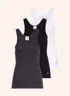 Koszulki i topy damskie - Calvin Klein Top, 3 Szt. 100% Cotton schwarz - miniaturka - grafika 1