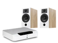 Zestawy stereo - Bluesound POWERNODE EDGE (biały) + Diva 3 (dąb) - miniaturka - grafika 1