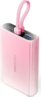 Powerbanki - Vention 10000 mAh USB-C + Lightning + USB-A 22.5W z wyświetlaczem LED różowy - miniaturka - grafika 1