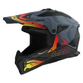 Kaski motocyklowe - Kask Cross LS2 MX708 Fast II Wash Ciemnoszary MatowyXS - miniaturka - grafika 1