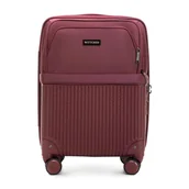 Walizki - Walizka kabinowa z ABS-u i nylonu burgund - miniaturka - grafika 1