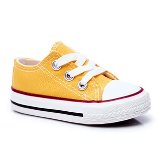 Buty dla chłopców - FRROCK Dziecięce Trampki Klasyczne Żółte Filemon - grafika 1