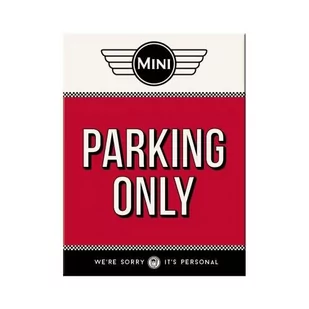 Art Nostalgic 14346 Mini parking Only Red, magnes, 8 x 6 cm - Dekoracje domu - miniaturka - grafika 1