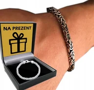 Bransolety męskie - SREBRNA BRANSOLETA Męska SREBRO pr. 925 Królewski Bizantyjski 5mm/22cm - miniaturka - grafika 1