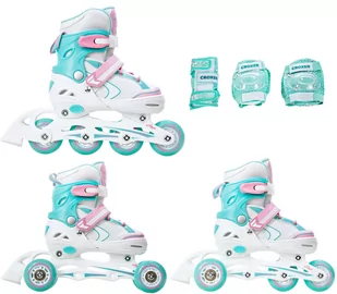 Rolko-Wrotki 3w1 Raven Lia 27-30 / Ochraniacze Croxer Fibre Mint XS - Ochraniacze - miniaturka - grafika 1