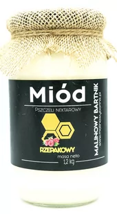 Miód Rzepakowy  Malinowy Bartnik 1.2 kg - Miód - miniaturka - grafika 1