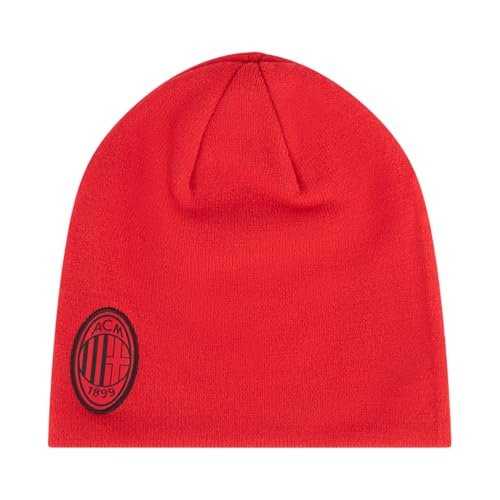 AC Milan Czapka zimowa, ciepła czapka z oficjalnym logo, dla mężczyzn lub kobiet, unisex