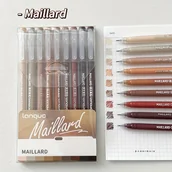 Inne - Zestaw 9 Kolorowych Długopisów Żelowych - Wielokolorowy Atrament, Średnia Grubość , Widoczny Poziom Atramentu, Idealny do Dziennikowania i Doodlingu - miniaturka - grafika 1