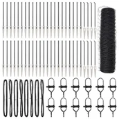 Ogrodzenia - Lumarko Ogrodzenie z słupkami Szary 0.5 x 100 m Stal pokryta PCV - miniaturka - grafika 1