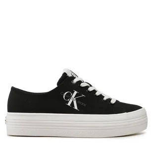 Tenisówki Calvin Klein Jeans Vulc Flatform Essential Mono YW0YW01030 Czarny - Trampki damskie - miniaturka - grafika 1