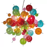 Lampy sufitowe - Näve Kolorowa szklana lampa wahadłowa Aurinia - miniaturka - grafika 1