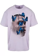 Koszulki męskie - Mister Tee T-shirt męski Le Papillon Oversize Tee Lilac L, fioletowy, L - miniaturka - grafika 1