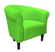 Fotele - ATOS Fotel Milo Mikrofaza 13 zielony nogi 15 venge - miniaturka - grafika 1