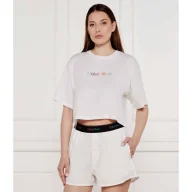 Piżamy damskie - Calvin Klein Underwear Góra od piżamy Cropped Fit - miniaturka - grafika 1