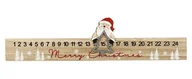 Ozdoby bożonarodzeniowe - Kalendarz Adwentowy W Formie Linijki Z Mikołajem - miniaturka - grafika 1
