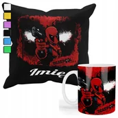Gadżety dla niej i dla niego - ZESTAW KUBEK + POSZEWKA Z NADRUKIEM-DLA FANA PREZENT DEADPOOL AVENGERS+IMIĘ - miniaturka - grafika 1