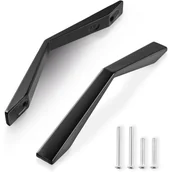 Zawiasy, okucia i inne akcesoria - Uchwyt do szafki kuchennej, rozstaw otworów 96 mm, czarny aluminiowy uchwyt do drzwi kuchennych, 10 szt. - miniaturka - grafika 1