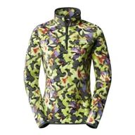 Bluzy damskie - Damska bluza polarowa The North Face 100 Glacier Printed 1/4 Zip astro lime aI blossoms print - XS - miniaturka - grafika 1