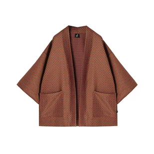 Or - Żakardowe kolorowe kimono - Marynarki i żakiety damskie - miniaturka - grafika 1