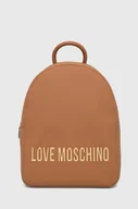 Plecaki - Love Moschino plecak damski kolor brązowy mały z aplikacją - miniaturka - grafika 1