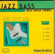 Struny gitarowe  - Thomastik Saiten für E-Bass Jazz Bass Serie Nickel Round Wound Roundcore Satz JR324 4-string roundwound short scale 32" - miniaturka - grafika 1
