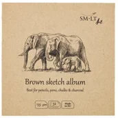 Podobrazia, bloki, papiery - Szkicownik Kwadrat Słonie 135G  Smlt 14-14Cm Fb-32(135)Ntb - miniaturka - grafika 1