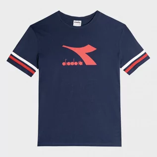 Koszulki sportowe męskie - Męski t-shirt z nadrukiem Diadora T-shirt SS Slam - granatowy - DIADORA - grafika 1