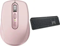 Myszki - Logitech MX Anywhere 3S Rose 910-006931 + MX Keys S Bezprzewodowa Graphite US 920-011587 - miniaturka - grafika 1