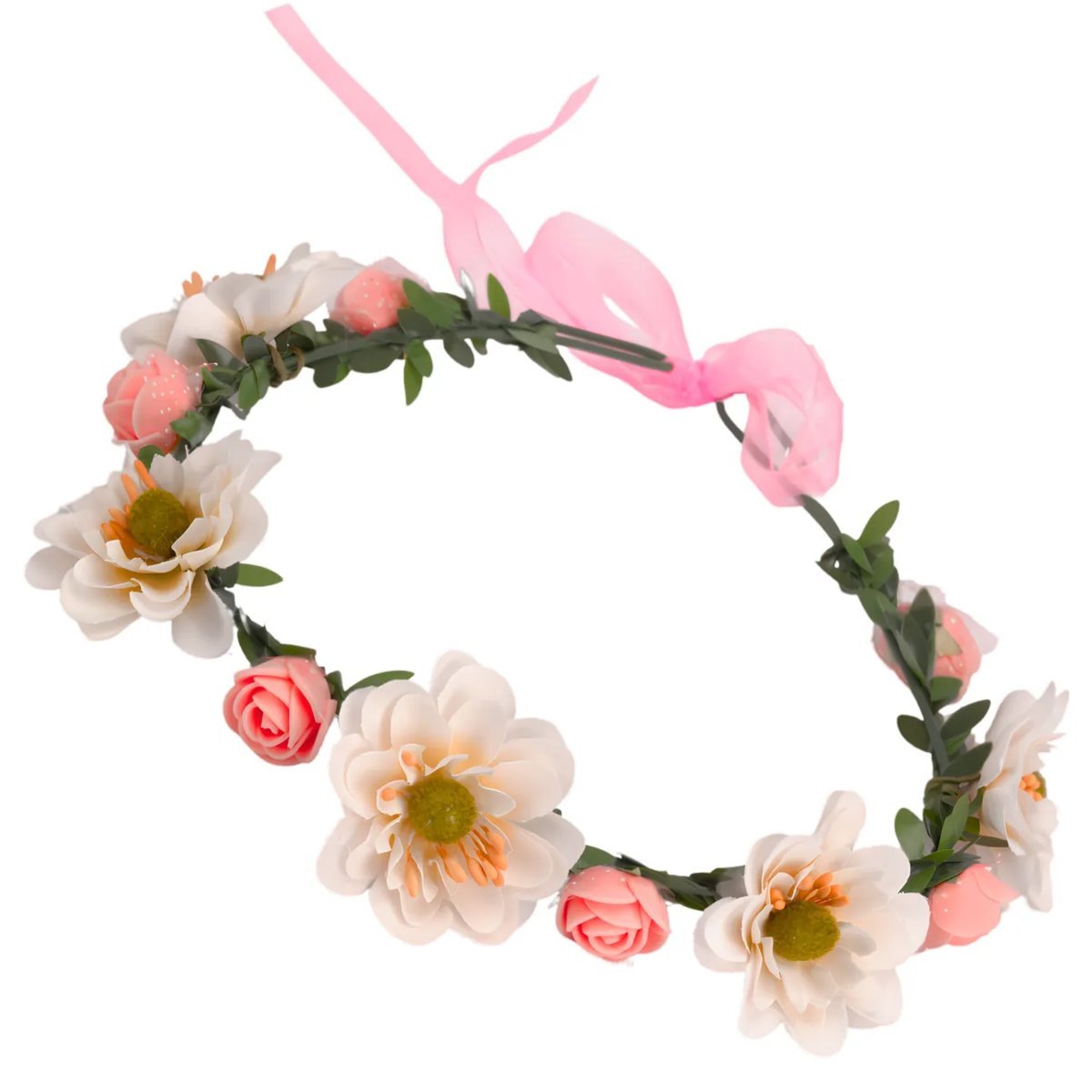 Wianek Opaska do Włosów Na Głowę Kwiaty Róże Komunia OZDOBA Stroik Boho