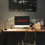Lampy stojące - Briloner Lampa stołowa LED Pivaz, ściemniacz dotykowy, czarna - miniaturka - grafika 1