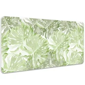 Podkładki na biurko - Podkładka na całe biurko Liście monstery 100x50 cm - miniaturka - grafika 1