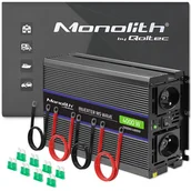 Przetwornice samochodowe - Qoltec Monolith 4000 MS Wave 12V na 230V 2000/4000W USB - miniaturka - grafika 1