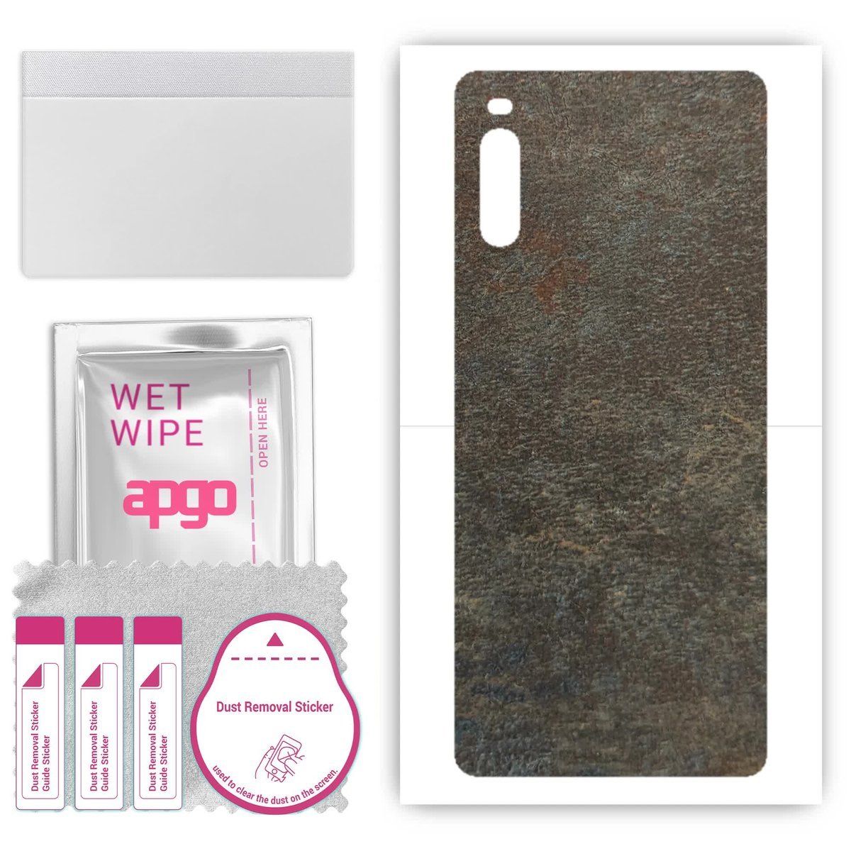 Folia naklejka skórka strukturalna na TYŁ do Sony Xperia L4 - Kamień Księżycowy - apgo SKINS