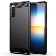 Etui i futerały do telefonów - Hurtel Carbon Case elastyczne etui pokrowiec Sony Xperia 10 III czarny - miniaturka - grafika 1