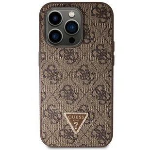 Etui Guess GUHCP14XP4TDSCPW na iPhone 14 Pro Max 6.7" - brązowe Crossbody 4G Metal Logo - Etui i futerały do telefonów - miniaturka - grafika 3