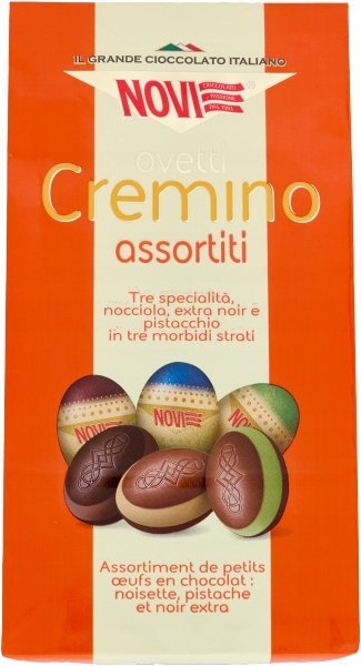 Novi Ovetti Cremino 160g włoskie czekoladowe jajka wielkanocne z kremem mix
