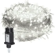 Oświetlenie świąteczne - Jopassy 10M 100 lampek choinkowych LED zimna biel 8 trybów oświetlenia impreza ogród dekoracja zewnętrzna lampki choinkowe IP44 - miniaturka - grafika 1