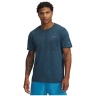 Koszulki sportowe męskie - Męska koszulka Under Armour Seamless Stride SS Rozmiar: XL / Kolor: ciemnoniebieski - miniaturka - grafika 1