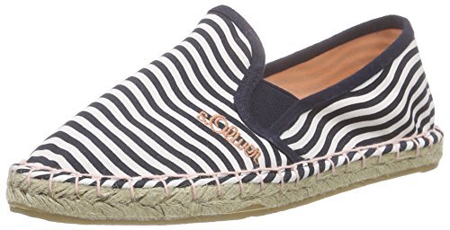 s.Oliver Dziewczęce espadryle 42408, niebieski - Niebieski denim Offwht 823-32 EU