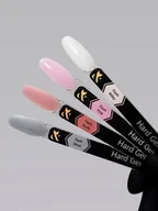 Żele do paznokci - Żel do modelowania paznokci F.O.X Hard gel Flash Silver, 15 ml - miniaturka - grafika 1