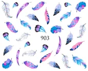 Sztuczne paznokcie i akcesoria - Naklejki wodne na paznokcie PIÓRKO,PIÓRKA - nr 903 - miniaturka - grafika 1